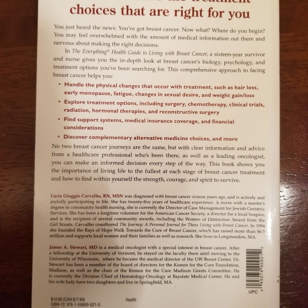 A Guide to Living with Cancer Paperback Book See Back of Book for Details - Picture 5 of 7
